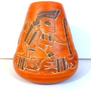 Hand Made Hand Thrown Pottery Tribal Ethnic Vase